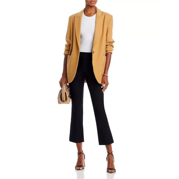 Derek Lam Crosby Robertson Crop Flare Capsule HR Trousers Blue Tailored Pants - Picture 2 of 13